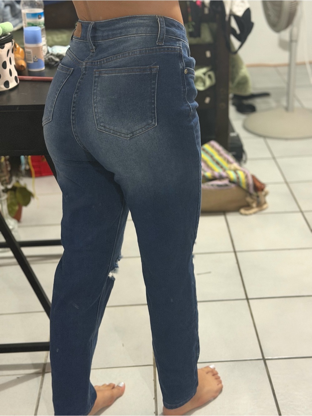 High-Rise Dark Blue Women’s Jeans